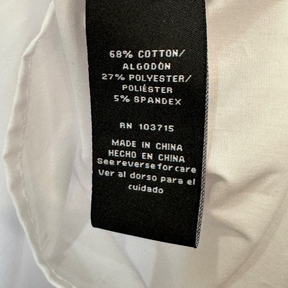 ZAC & RACHEL Woman Crisp White Button Up Shirt Size 1X Gathered Puff Sleeves - Picture 3 of 8